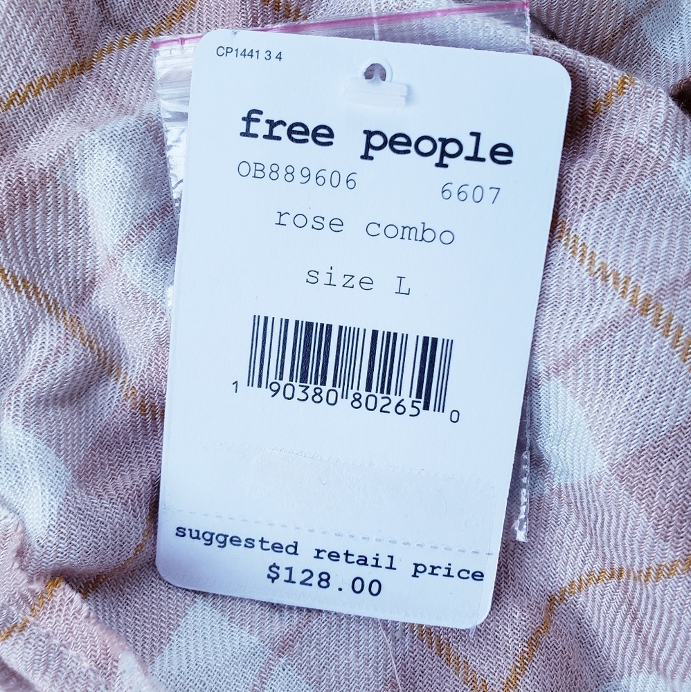 Free People Rose Plaid Top - Picture 4 of 6